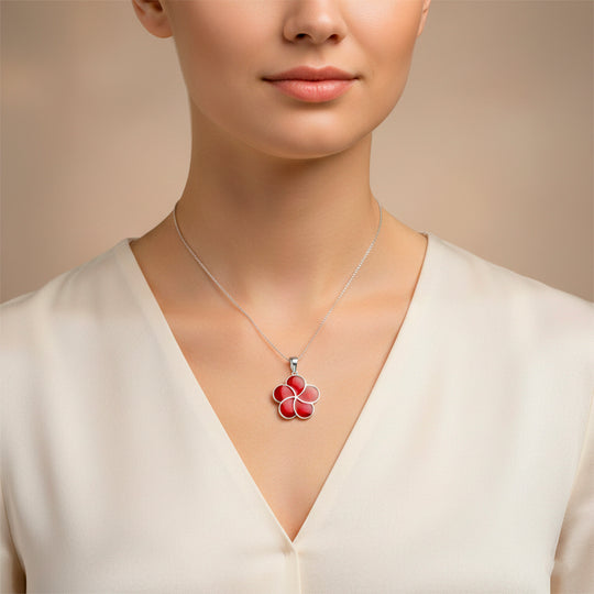 D'Joy Royal Bali Koralle Anhänger 925 Silber