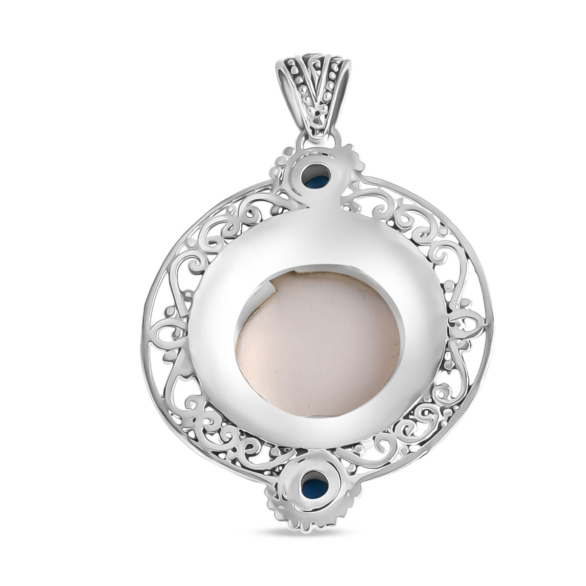 Royal Bali Kollektion - D'Joy Sleeping Beauty Türkis, Ox Bone Anhänger 925 Silber ca. 0,59 ct.