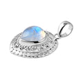 D'Joy Royal Bali Premium Regenbogen Mondstein Anhänger 925 Silber ca. 6.88 ct
