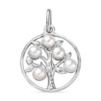Süßwasser Perle (4-4.5 mm) Anhänger 925 Silber rhodiniert