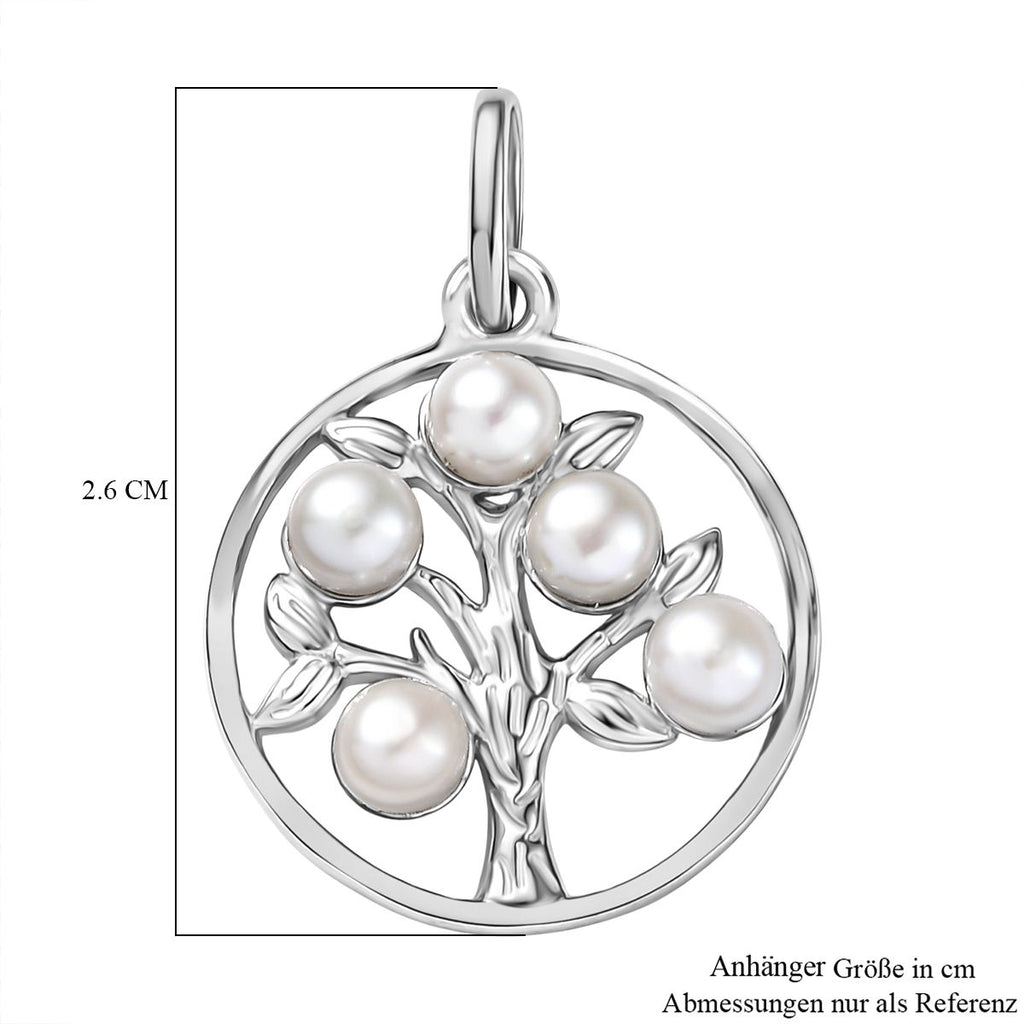 Süßwasser Perle (4-4.5 mm) Anhänger 925 Silber rhodiniert