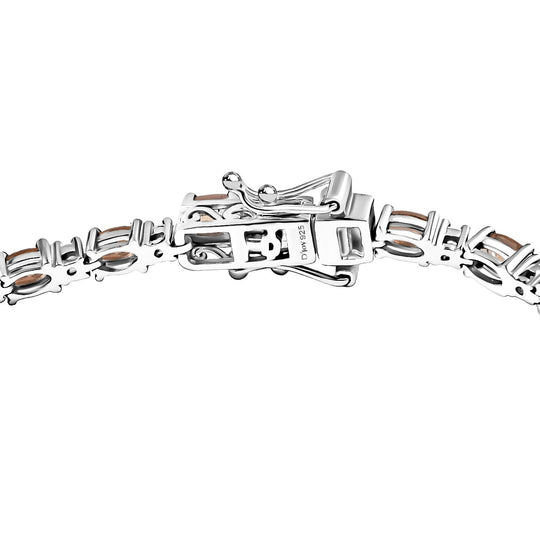 D'Joy AA Andalusit, Weißer Zirkon Armband ca. 19 cm 925 Silber rhodiniert ca. 7,23 ct.