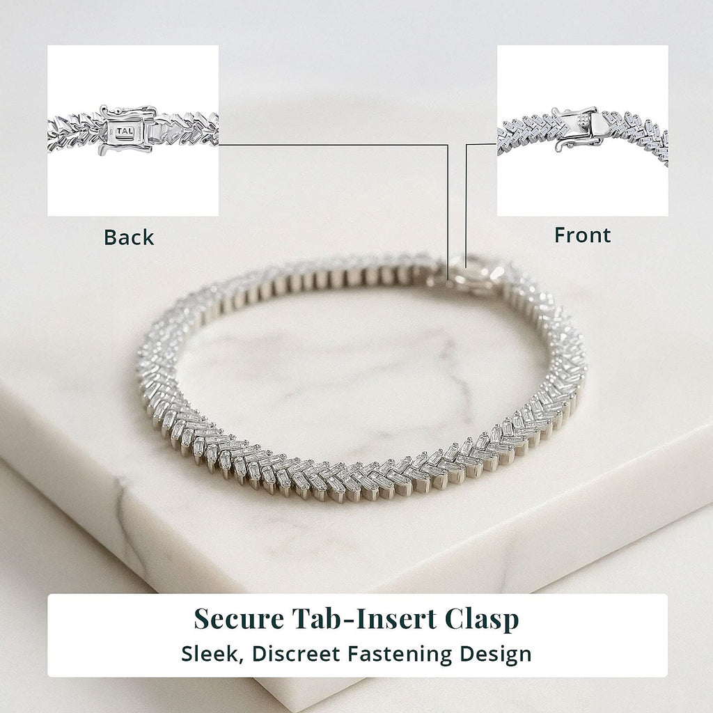 LUXURIANT DIAMOND - Lab Grown Diamant SI-GH Armband ca. 18.5 cm 925 Silber rhodiniert (7-8 Werktage Lieferzeit) ca. 4.00 ct