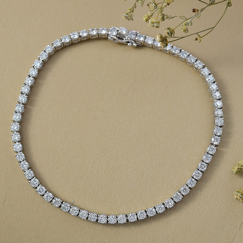 D'Joy Lab Grown Diamant SI-GH Armband ca. 18.5 cm 925 Silber Rhodiniert ca. 4,00 ct.