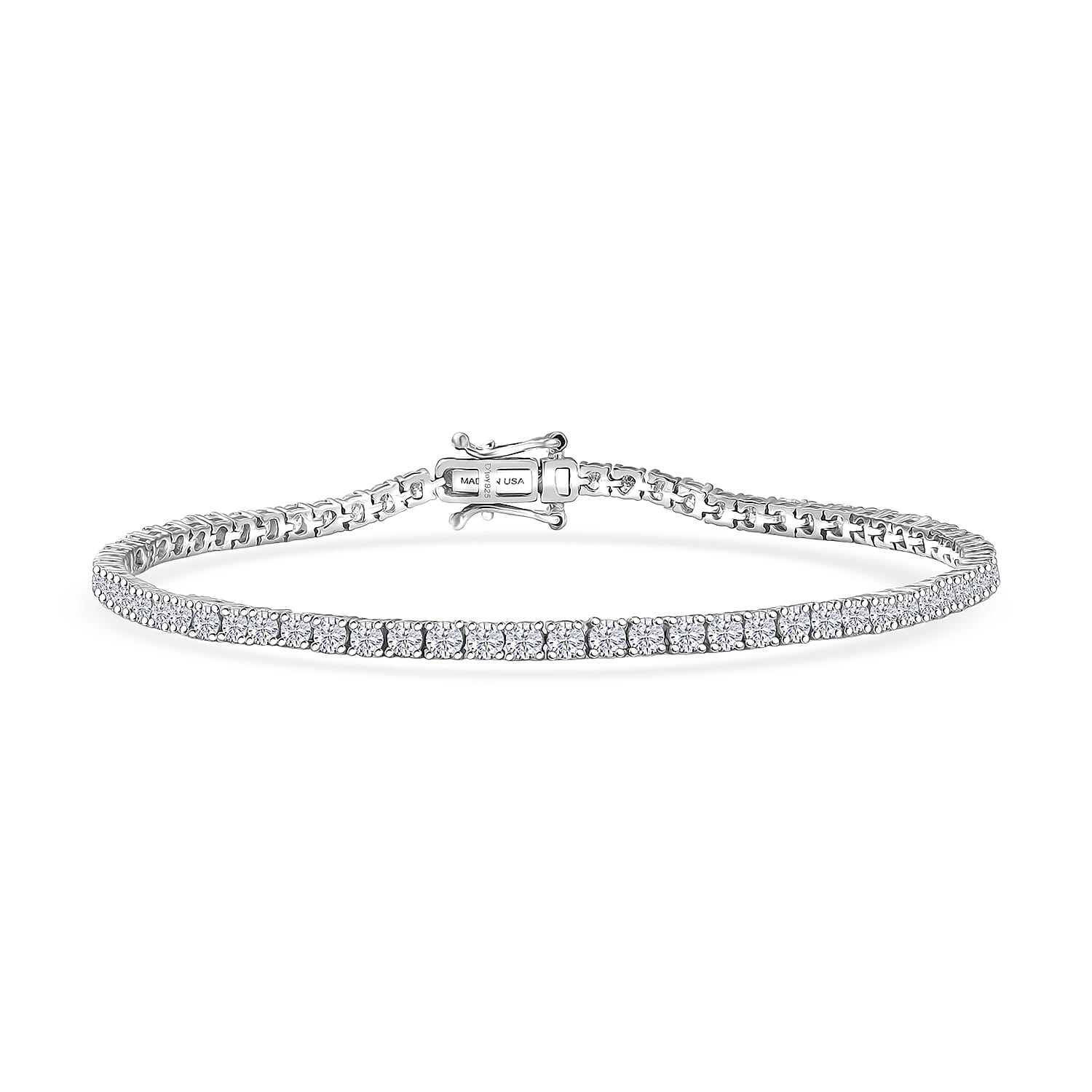 D'Joy Lab Grown Diamant SI-GH Armband ca. 20 cm 925 Silber Rhodiniert ca. 4.00 ct