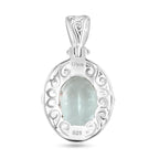 D'Joy AA Prasiolith (16x12mm) Anhänger 925 Silber ca. 8.90 ct