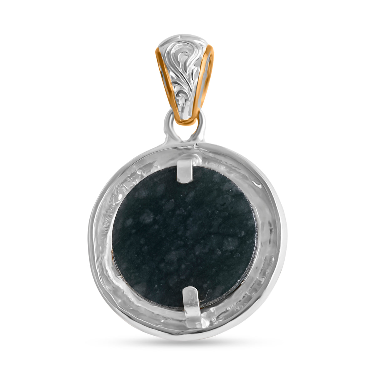 D'Joy Royal Bali EXTREM SELTEN - Natürlicher Olmek Jadeit Anhänger 925 Silber, Bicolor, ca. 19.12 ct