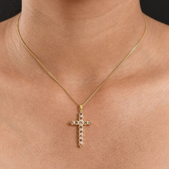 D'Joy AA Andalusit, Weißer Zirkon Anhänger 925 Silber 750 Gelb Vergoldet ca. 1,03 ct.