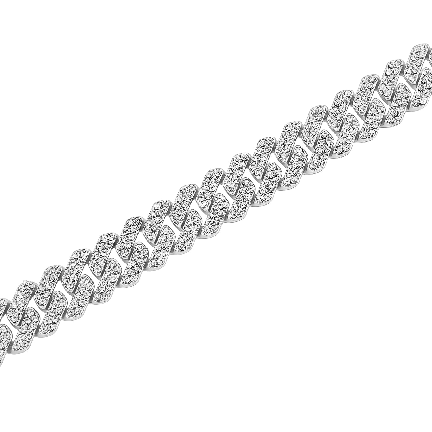 Weißer Kristall Halskette ca. 50 cm Standard