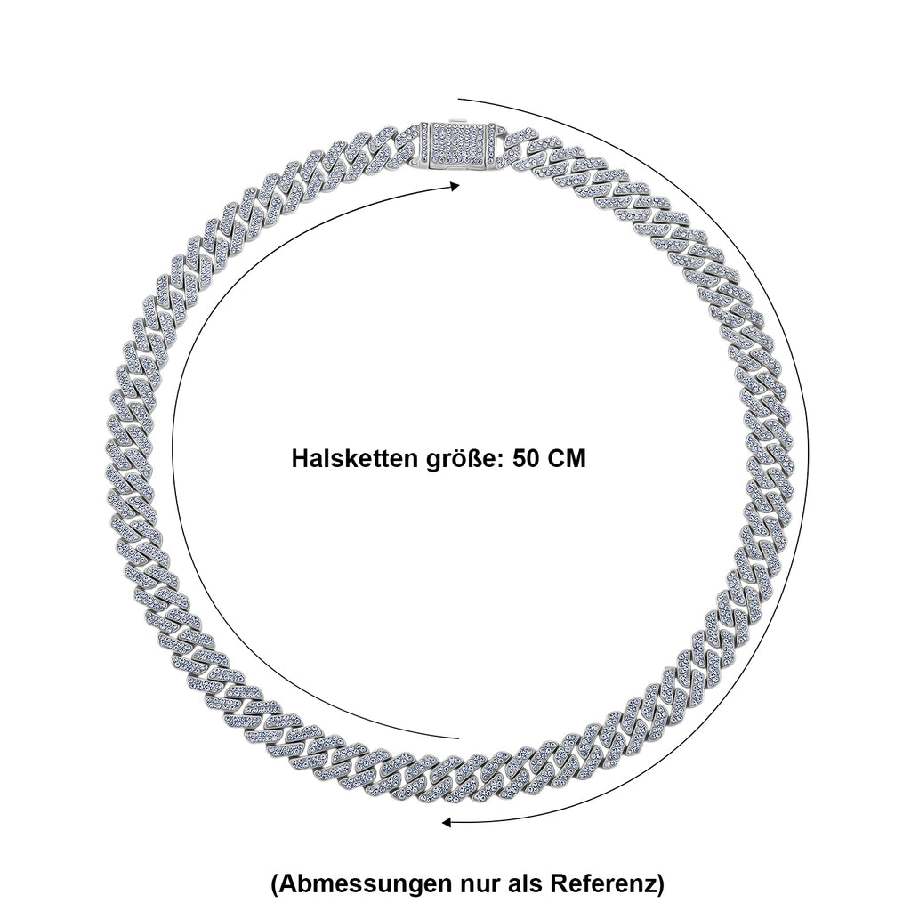 Weißer Kristall Halskette ca. 50 cm Standard