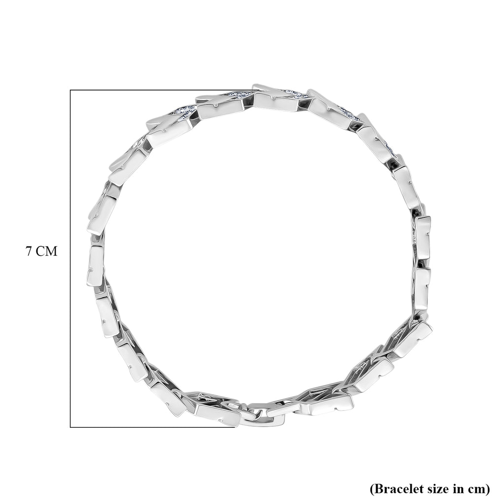 Weißer Kristall Armband ca. 19 cm Standard