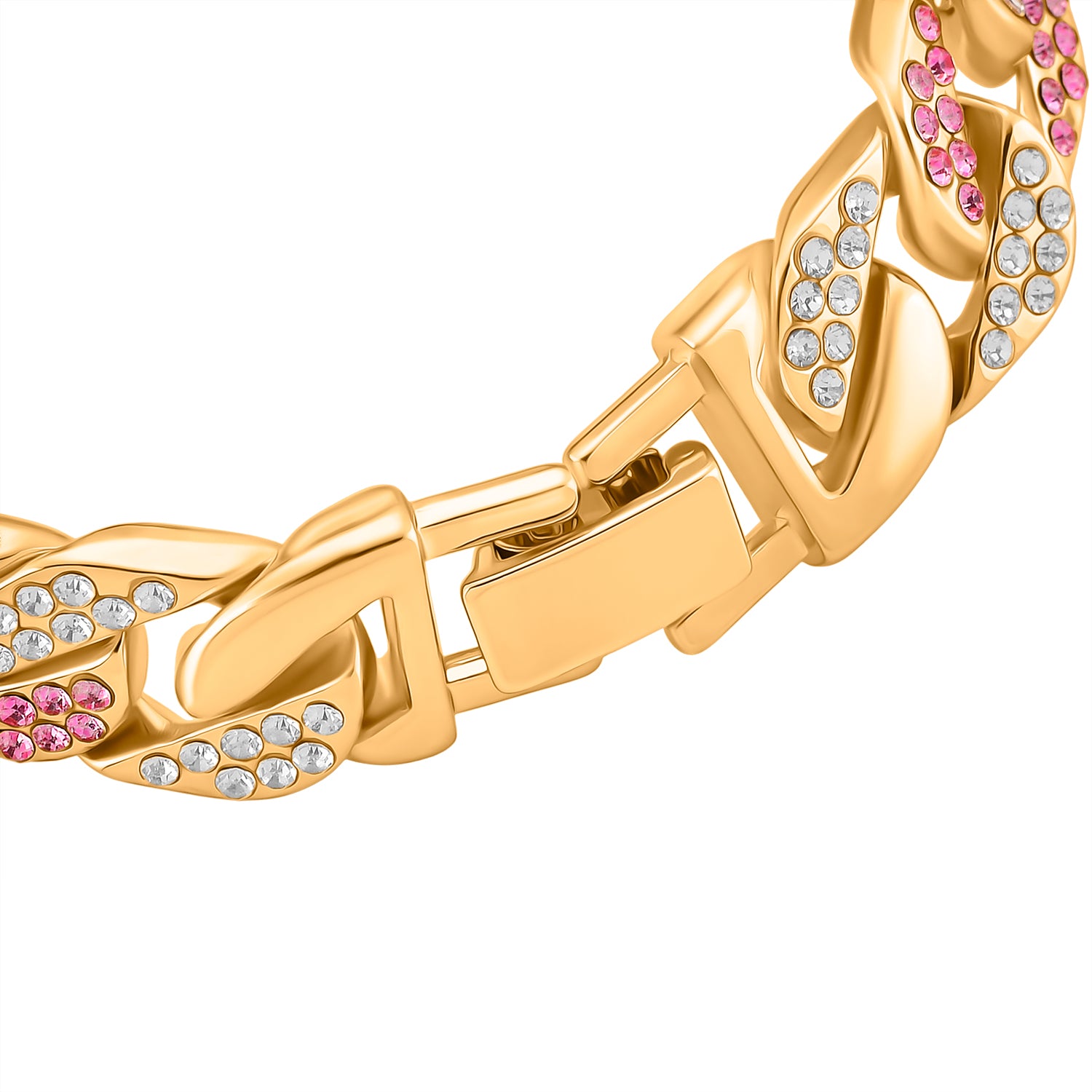 Weißer Kristall Armband ca. 19 cm Std Gelb