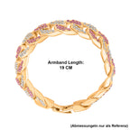 Weißer Kristall Armband ca. 19 cm Std Gelb