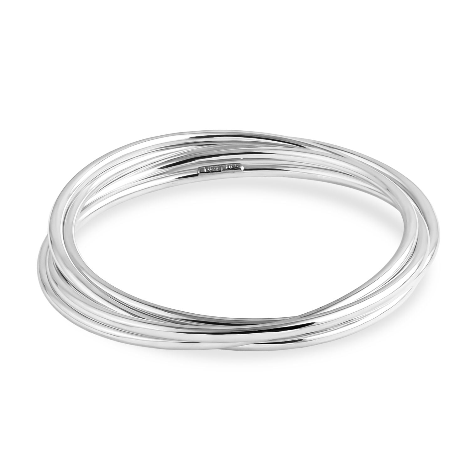 Royal Bali - 925 Silber Armreif ca. 19 cm ca. 43.76g, hochglanzpoliert