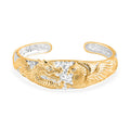 Royal Bali - Drachen und Phoenix Armreif, 925 Silber 916 Gelbgold Vermeil