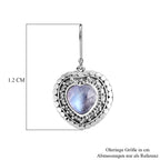D'Joy Royal Bali Premium Regenbogen Mondstein Ohrringe 925 Silber ca. 4.04 ct
