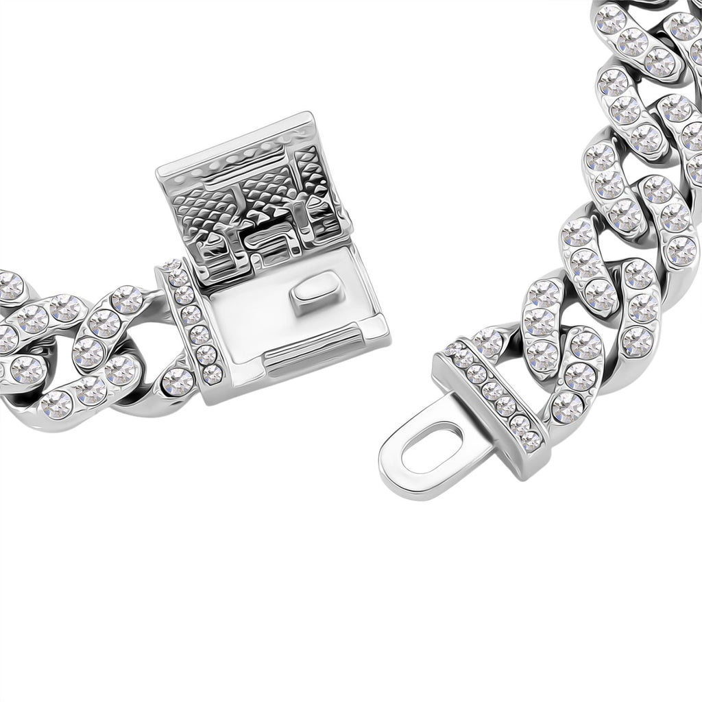 Weißer Kristall Armband ca. 19 cm