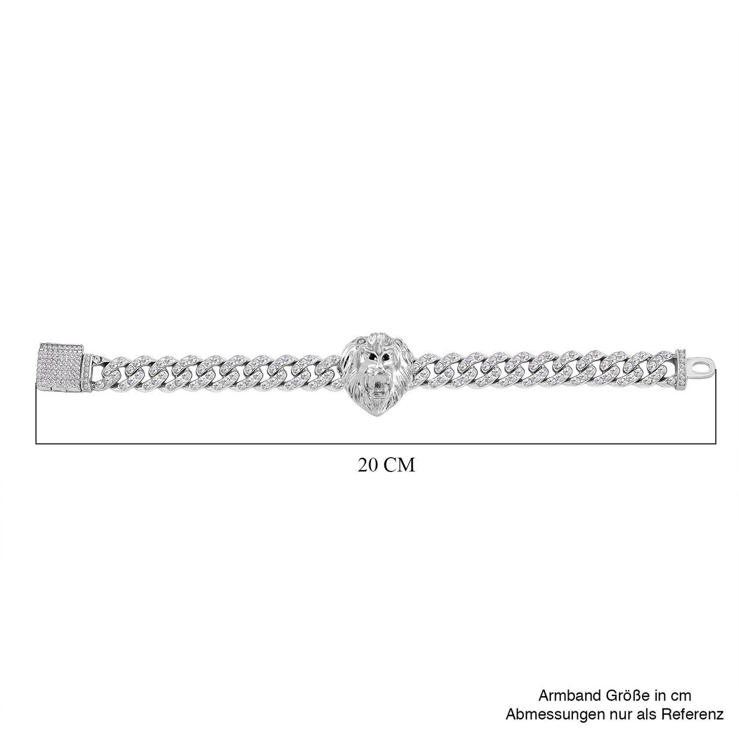 Weißer Kristall Armband ca. 19 cm