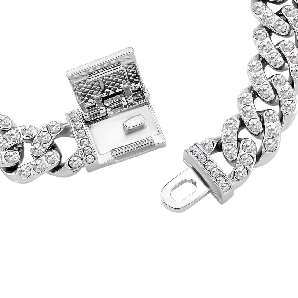 Weißer Kristall Armband ca. 19 cm