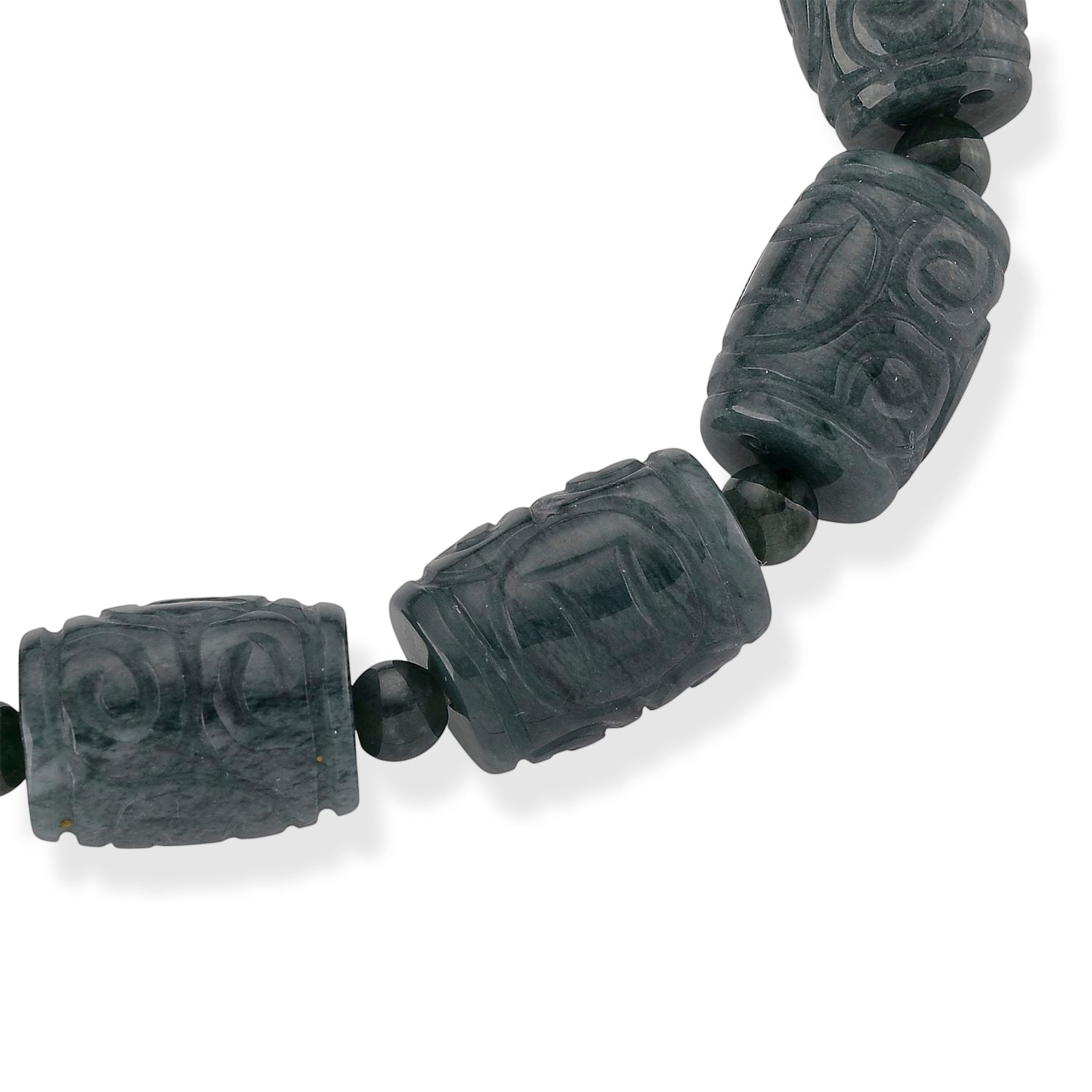 EXTREM SELTEN - Natürlicher Olmek Jadeit Armband, flexibel (ca. 18-19 cm), ca. 210.00 ct