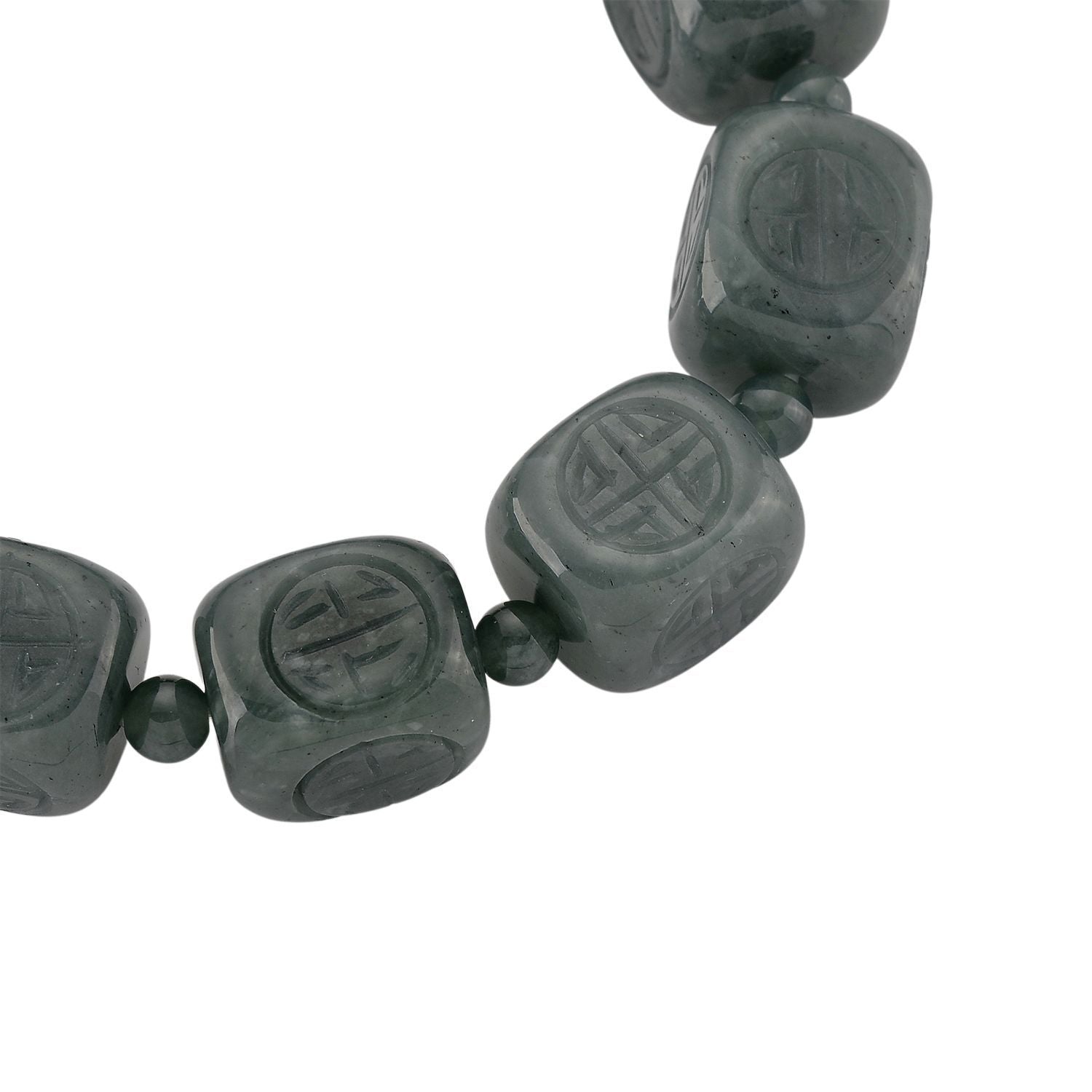 Natürlicher Olmek Jadeit Armband, flexibel (ca. 18 - 19 cm), ca. 300.00 ct