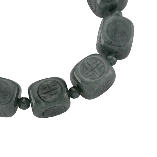 Natürlicher Olmek Jadeit Armband, flexibel (ca. 18 - 19 cm), ca. 300.00 ct