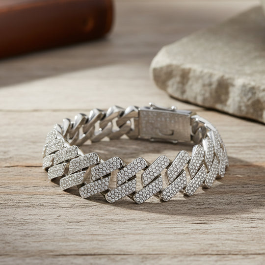 Weißer Kristall Armband ca. 18.5 cm Standard