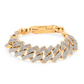 Weißer Kristall Armband ca. 18.5 cm Std Gelb
