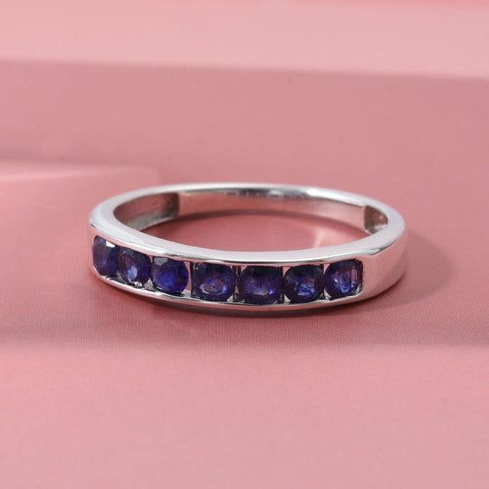 D'Joy Masoala Saphir (Fissure gefüllt) Ring 925 Silber rhodiniert (Größe 18.00) ca. 1,20 ct
