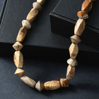 Bild Jasper Halskette ca. 45 cm Nickelfreies Messing platiniert ca. 195.00 ct
