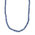 AA Ceylon-Saphir Halskette ca. 45 cm 925 Silber rhodiniert ca. 43,00 ct.