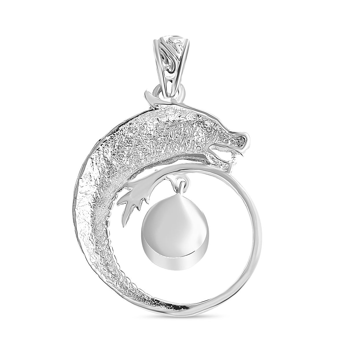 Royal Bali Kollektion - Moissanit Drachen Anhänger und Ohrringe