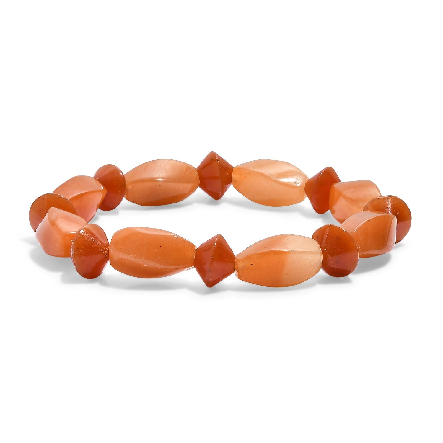 Rotes Aventurin Armband Flexibel (18 cm), ca. 100.00 ct