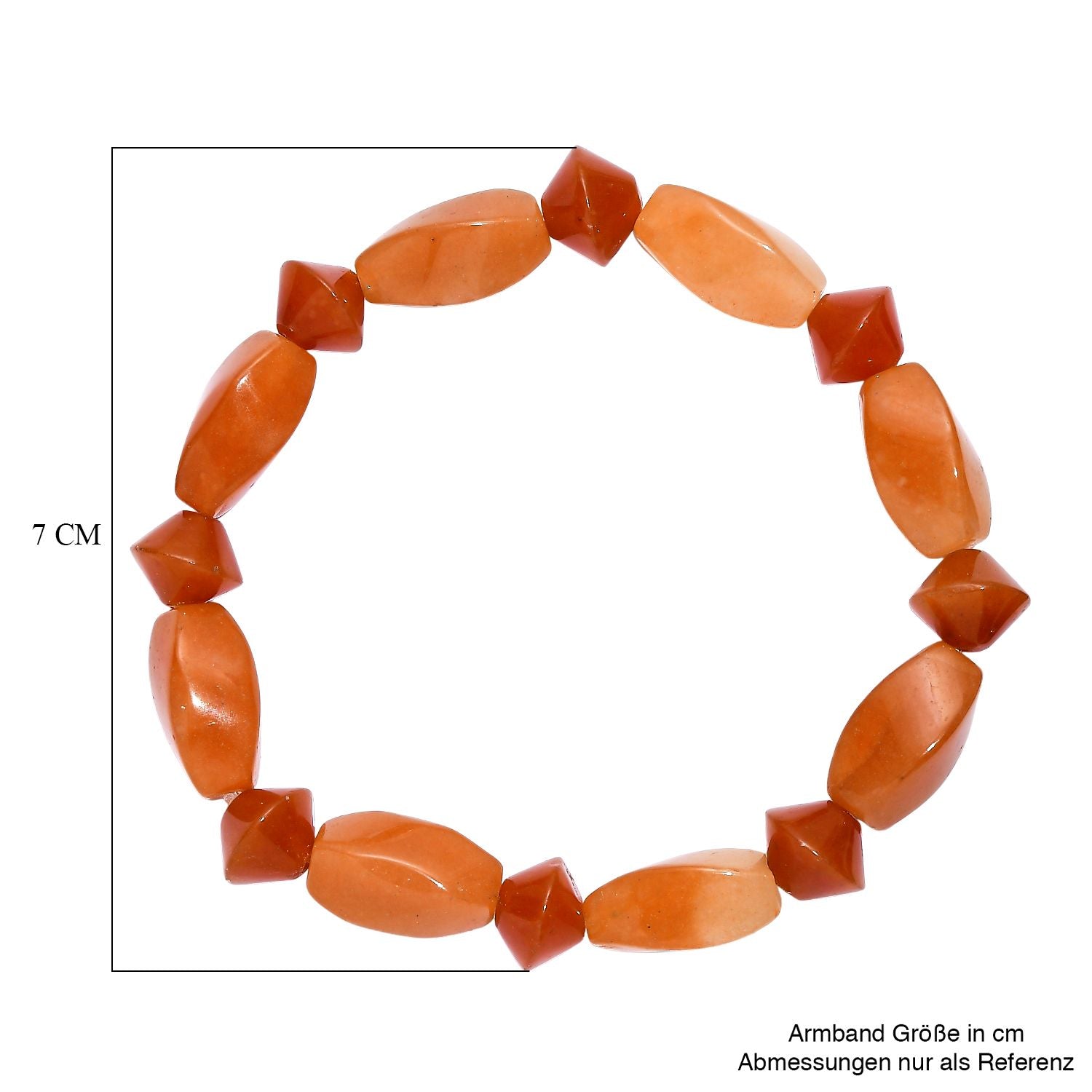 Rotes Aventurin Armband Flexibel (18 cm), ca. 100.00 ct