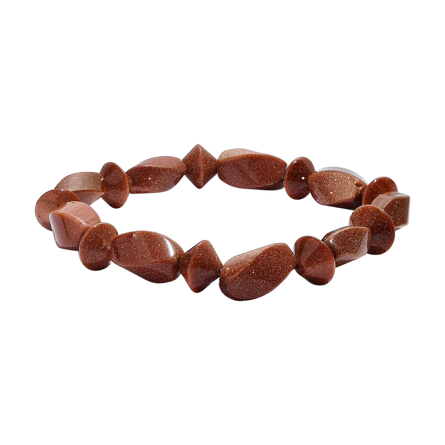 Gold Sandstein Armband Flexibel (18 cm), ca. 100.00 ct