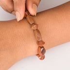 Gold Sandstein Armband Flexibel (18 cm), ca. 100.00 ct