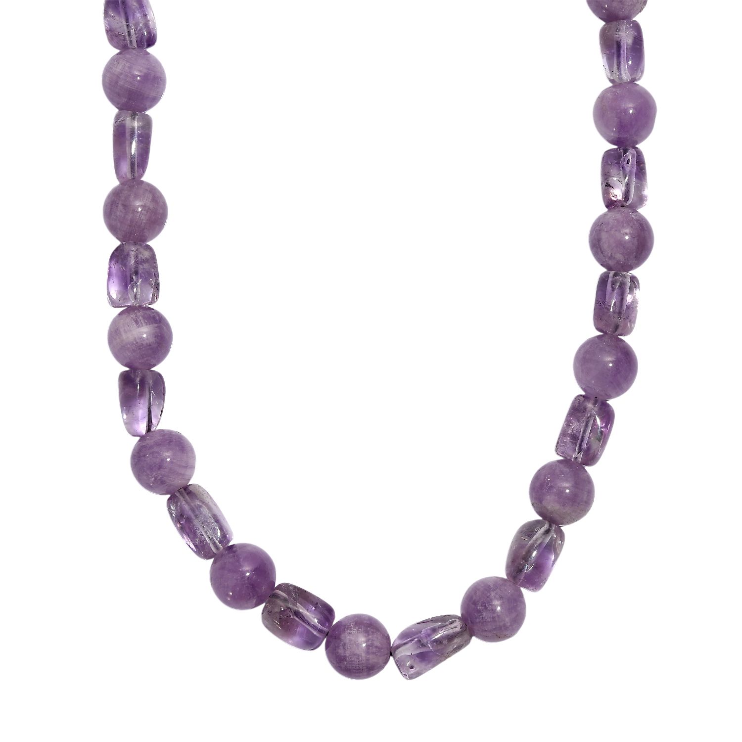 AA Rosa Amethyst Halskette ca. 50 cm Nickelfreies Messing platiniert ca. 300.00 ct
