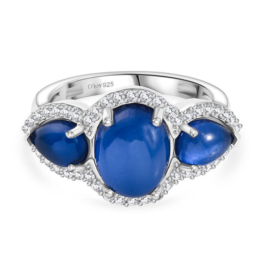 D'Joy Aurora Mondstein Ring 925 Silber rhodiniert (Größe 20.00) ca. 5,10 ct