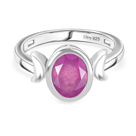 D'Joy Ilakaka Rosa Saphir (Fissure gefüllt) Ring 925 Silber rhodiniert (Größe 21.00) ca. 3,82 ct