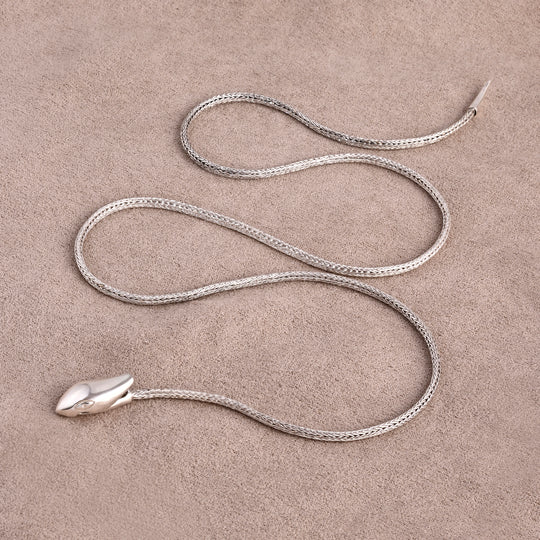 D'Joy Royal Bali - Royal Bali - Tulang Naga mit Schlange Halskette, ca. 60 cm 925 Silber ca. 22,03g