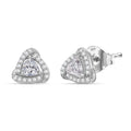 RADIANTA GRA zertifiziert Moissanit (D-VVS) Ohrringe 925 Silber rhodiniert ca. 0.76 ct