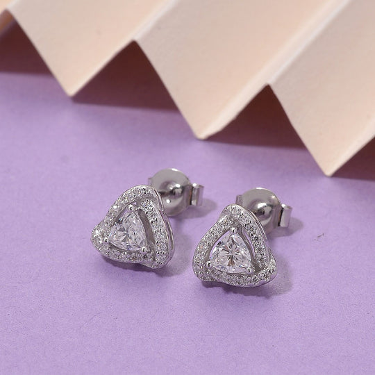 RADIANTA GRA zertifiziert Moissanit (D-VVS) Ohrringe 925 Silber rhodiniert ca. 0.76 ct