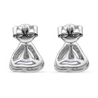 RADIANTA GRA zertifiziert Moissanit (D-VVS) Ohrringe 925 Silber rhodiniert ca. 0.76 ct