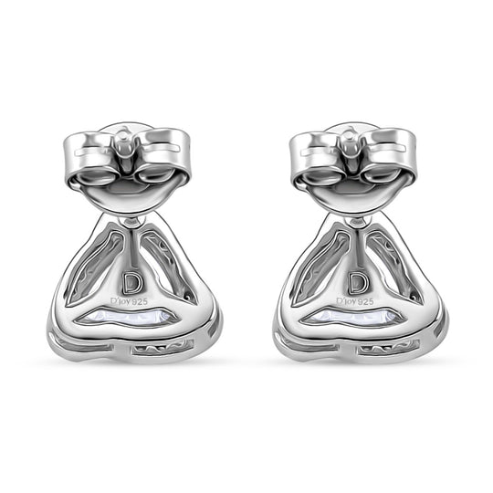 RADIANTA GRA zertifiziert Moissanit (D-VVS) Ohrringe 925 Silber rhodiniert ca. 0.76 ct