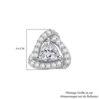 RADIANTA GRA zertifiziert Moissanit (D-VVS) Ohrringe 925 Silber rhodiniert ca. 0.76 ct