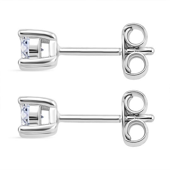 RADIANTA GRA zertifiziert Moissanit (D-VVS) Ohrringe 925 Silber rhodiniert ca. 0.48 ct