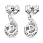 RADIANTA GRA zertifiziert Moissanit (D-VVS) Ohrringe 925 Silber rhodiniert ca. 0.84 ct