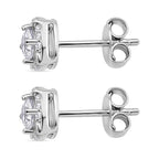 RADIANTA GRA zertifiziert Moissanit (D-VVS) Ohrringe 925 Silber rhodiniert ca. 0.72 ct