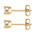 RADIANTA GRA zertifiziert Moissanit (D-VVS) Ohrringe 925 Silber vergoldet ca. 0.48 ct