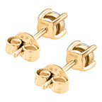 RADIANTA GRA zertifiziert Moissanit (D-VVS) Ohrringe 925 Silber vergoldet ca. 0.48 ct